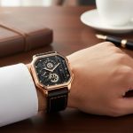 Luxury leather belt fashionable wrist-watch for men - Image 2