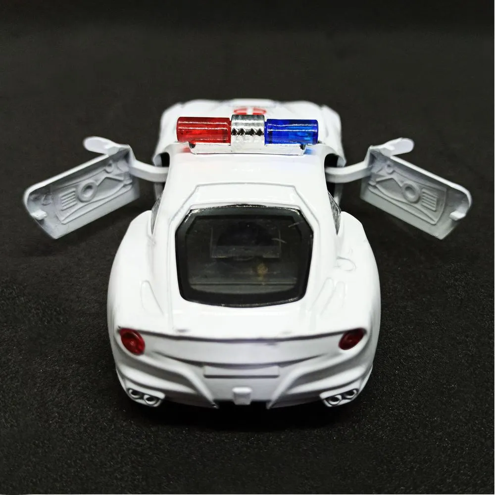 Alloy Die-Cast Metal 1:32 Scale Police & Ambulance Toy Car - Image 5